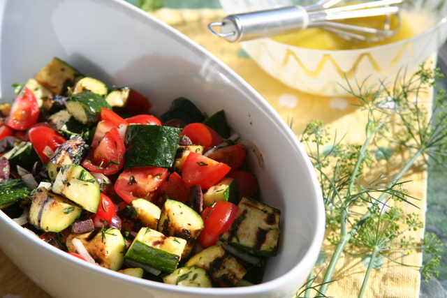 Grilled Zucchini Salad with Lemon Thyme 2014