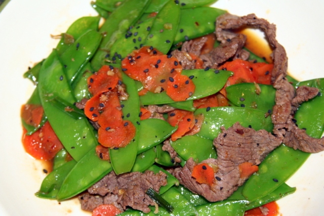 Ginger Beef with Snow Peas 2014